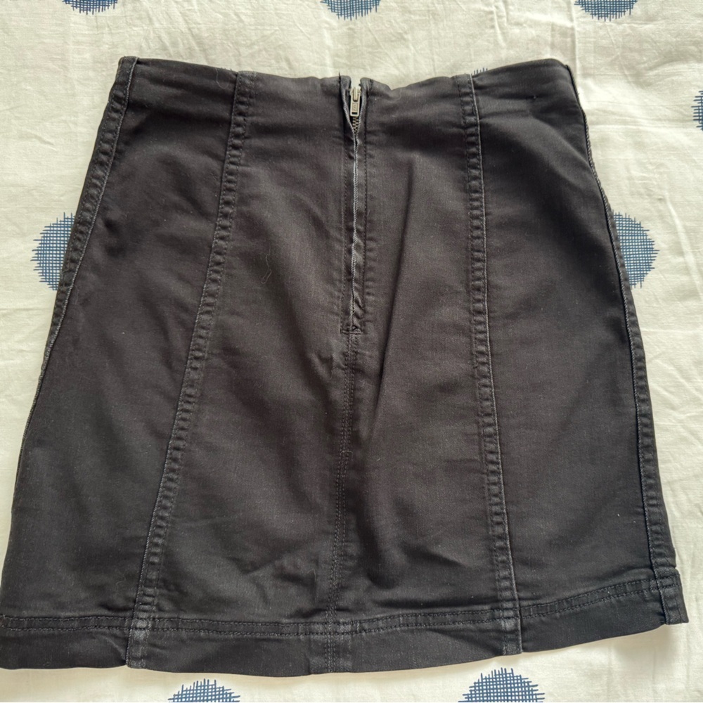 Free People Charcoal Midi Skirt